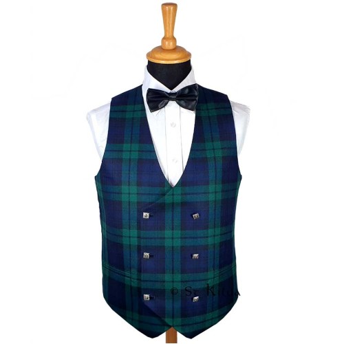 Double Breasted Tartan Waistcoat