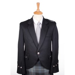 Argyll Kilt Jacket and Waistcoat - Black