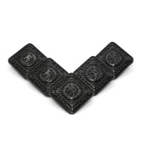 5x Replacement Large (19mm) Kilt Jacket Buttons - Black Scottish Five Pack
