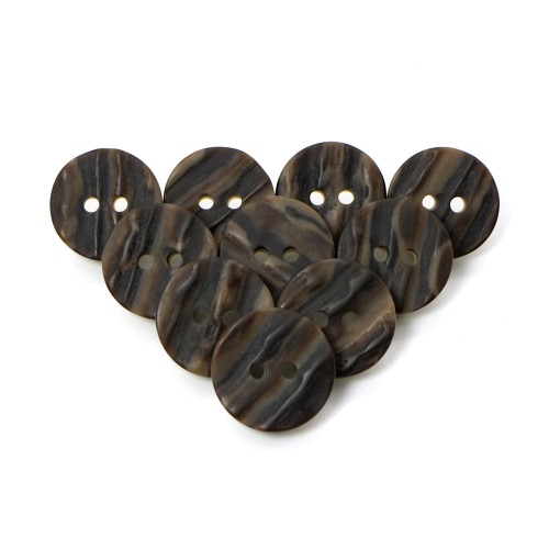 10x Replacement Small (15mm) Imitation Horn Kilt Jacket Buttons - Ten Pack