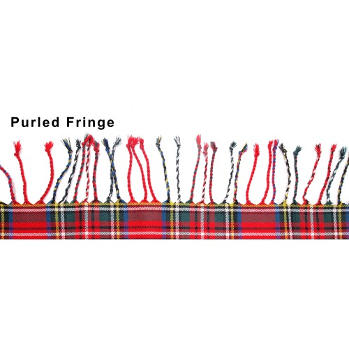 Shoulder/Fly Plaid - Purled Fringe