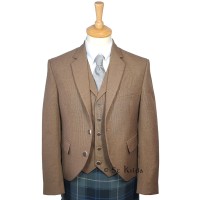 Rothesay Kilt Jacket and Waistcoat - Brown Arrochar Tweed