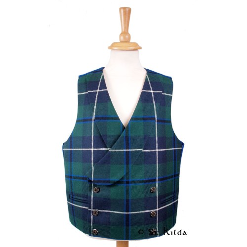 Double Breasted Tartan Waistcoat with Lapels