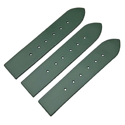 Green Leather Replacement Kilt Straps - pack of three