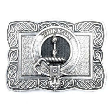 <br>Clan Maclellan Crest Celtic Knot Belt Buckle 