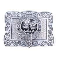 <br>Clan Buchan Crest Celtic Knot Belt Buckle 