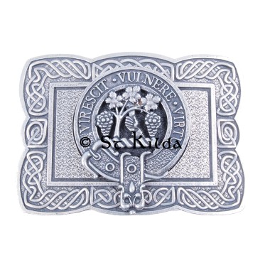 <br>Clan Burnett Crest Celtic Knot Belt Buckle 