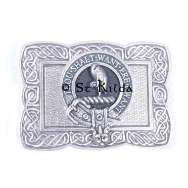 <br>Clan Cranstoun Crest Celtic Knot Belt Buckle 