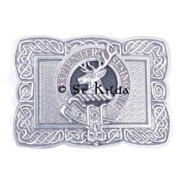 <br>Clan Davidson Crest Celtic Knot Belt Buckle 