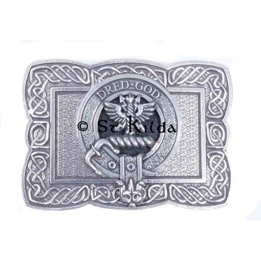 <br>Clan Carnegie Crest Celtic Knot Belt Buckle  <br>Clan Carnegie Crest Celtic Knot Belt Buckle