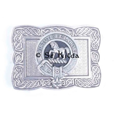 <br>Clan Cochrane Crest Celtic Knot Belt Buckle 