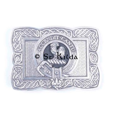 <br>Clan Cockburn Crest Celtic Knot Belt Buckle 