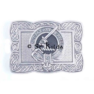 <br>Clan Gunn Crest Celtic Knot Belt Buckle 