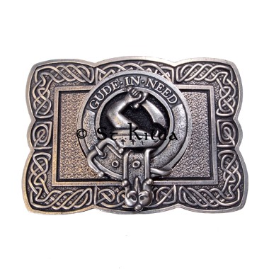 <br>Clan Ainslie Crest Celtic Knot Belt Buckle 