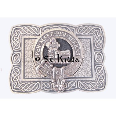 <br>Clan Macdonald of Sleat Crest Celtic Knot Belt Buckle 