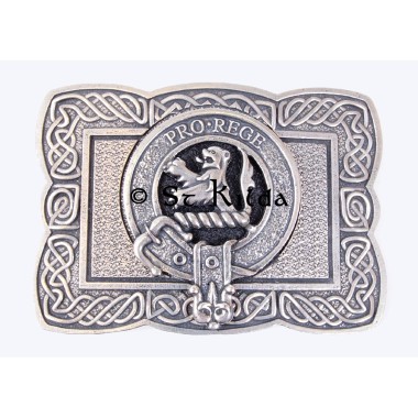 <br>Clan Macfie Crest Celtic Knot Belt Buckle 