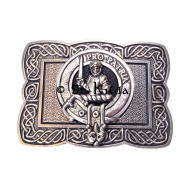 <br>Clan Bannerman Crest Celtic Knot Belt Buckle 