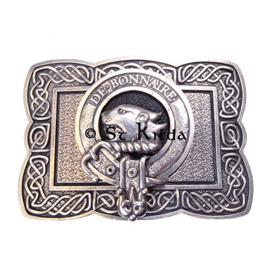<br>Clan Bethune Crest Celtic Knot Belt Buckle 