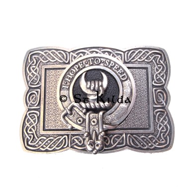 <br>Clan Cathcart Crest Celtic Knot Belt Buckle 