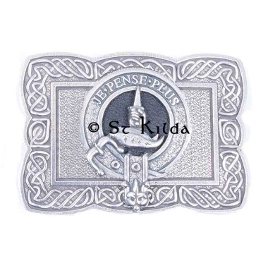 <br>Clan Erskine Crest Celtic Knot Belt Buckle 