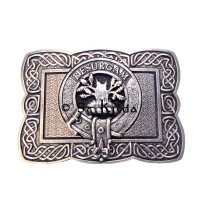 <br>Clan Crosbie Crest Celtic Knot Belt Buckle 