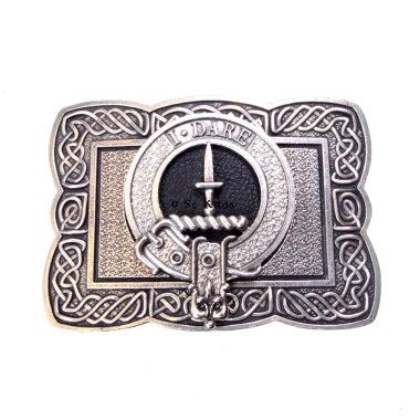 <br>Clan Dalziel Crest Celtic Knot Belt Buckle 