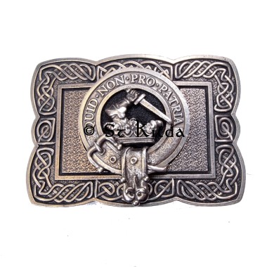 <br>Clan Dewar Crest Celtic Knot Belt Buckle 