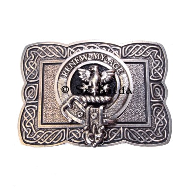 <br>Clan Gartshore Crest Celtic Knot Belt Buckle 