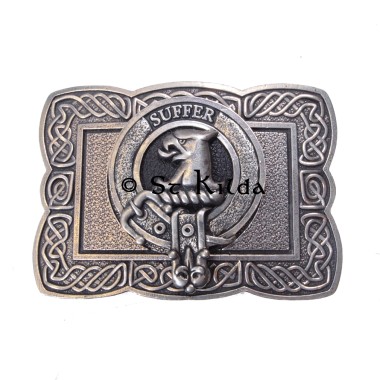 <br>Clan Haldane Crest Celtic Knot Belt Buckle 