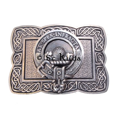 <br>Clan Hope Crest Celtic Knot Belt Buckle 
