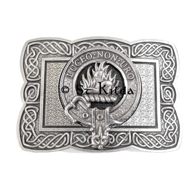<br>Clan Mackenzie Crest Celtic Knot Belt Buckle 