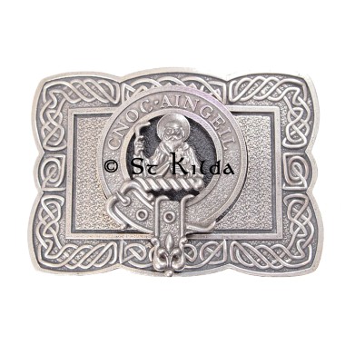 <br>Clan Maclea Crest Celtic Knot Belt Buckle 