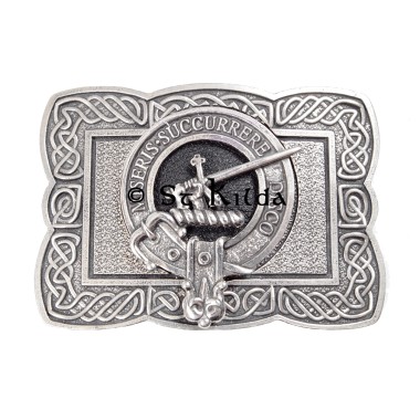 <br>Clan Macmillan Crest Celtic Knot Belt Buckle 