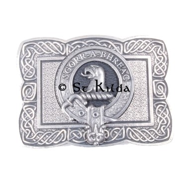 <br>Clan Macnicol Crest Celtic Knot Belt Buckle 