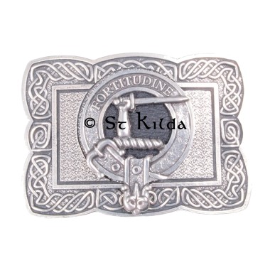 <br>Clan Macrae Crest Celtic Knot Belt Buckle 