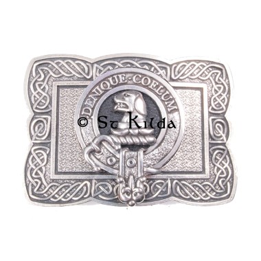 <br>Clan Melville Crest Celtic Knot Belt Buckle 