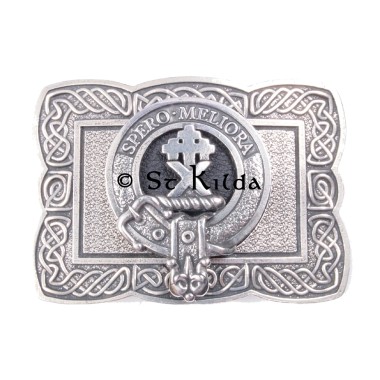 <br>Clan Moffat Crest Celtic Knot Belt Buckle 