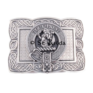<br>Clan Murray Crest Celtic Knot Belt Buckle 