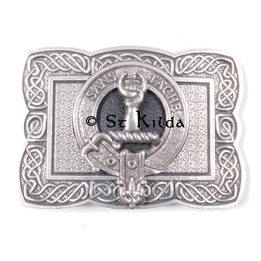 <br>Clan Napier Crest Celtic Knot Belt Buckle 