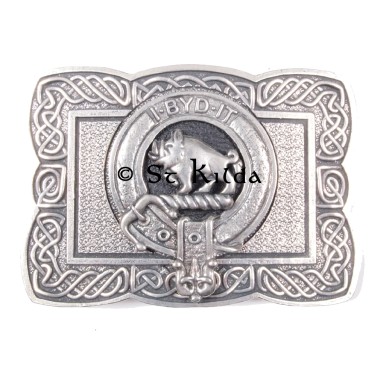 <br>Clan Nesbitt Crest Celtic Knot Belt Buckle 