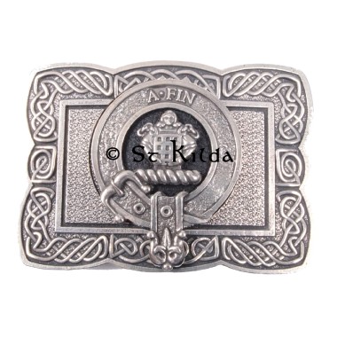 <br>Clan Ogilvy Crest Celtic Knot Belt Buckle 