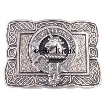 <br>Clan Ramsay Crest Celtic Knot Belt Buckle 