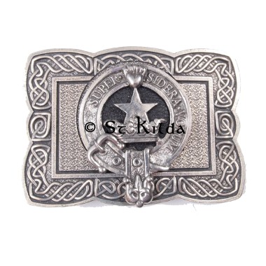 <br>Clan Rattray Crest Celtic Knot Belt Buckle 