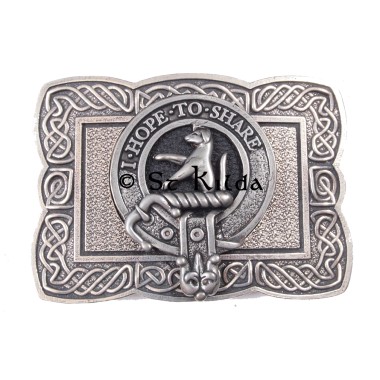 <br>Clan Riddell Crest Celtic Knot Belt Buckle 