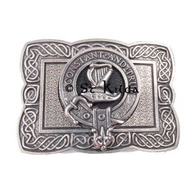 <br>Clan Rose Crest Celtic Knot Belt Buckle 