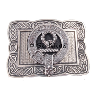 <br>Clan Ross Crest Celtic Knot Belt Buckle 