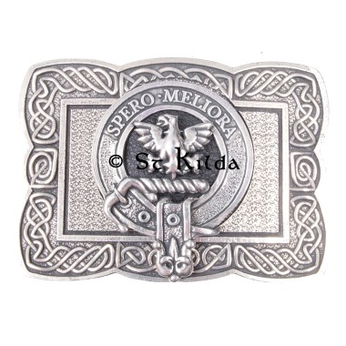 <br>Clan Sandilands Crest Celtic Knot Belt Buckle 