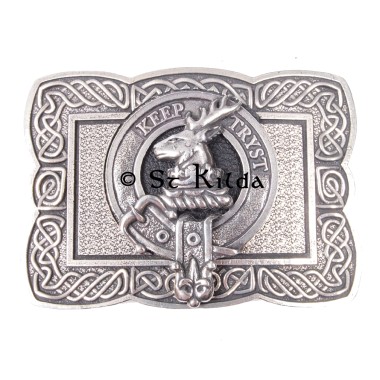 <br>Clan Sempill Crest Celtic Knot Belt Buckle 