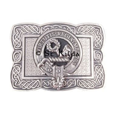 <br>Clan Skene Crest Celtic Knot Belt Buckle 
