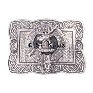 <br>Clan Stirling Crest Celtic Knot Belt Buckle 